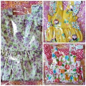 Ricrac and ruffles pinafores